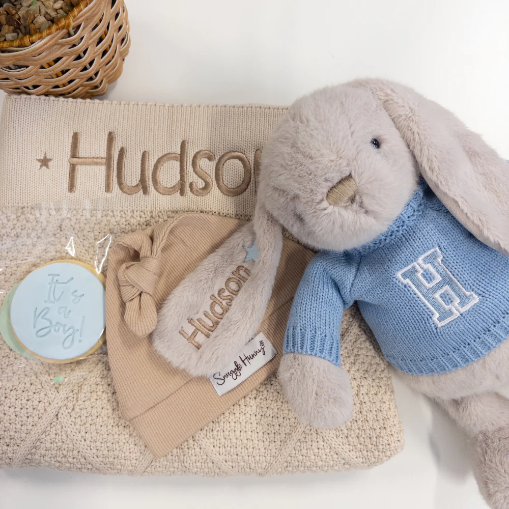Personalised Snuggle Bunnies - Beige 30cm - Image 19