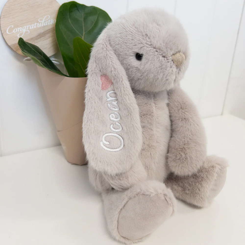 Personalised Snuggle Bunnies - Beige 30cm - Image 31