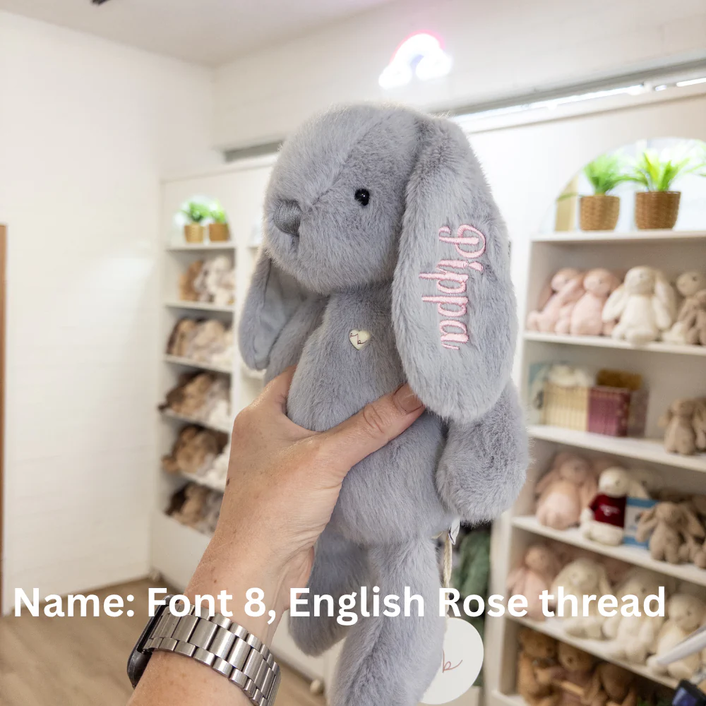 Personalised Snuggle Bunnies -  Silver Grey 30cm - Image 8