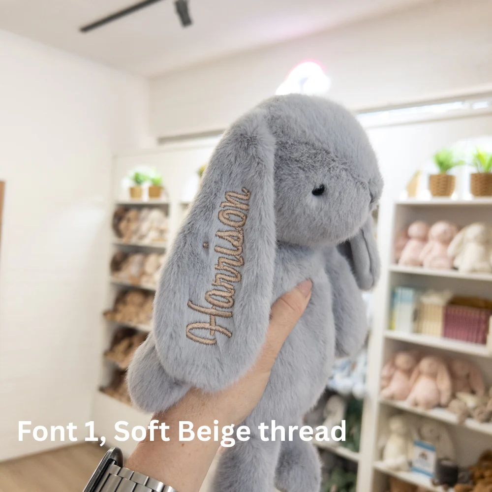 Personalised Snuggle Bunnies -  Silver Grey 30cm - Image 9