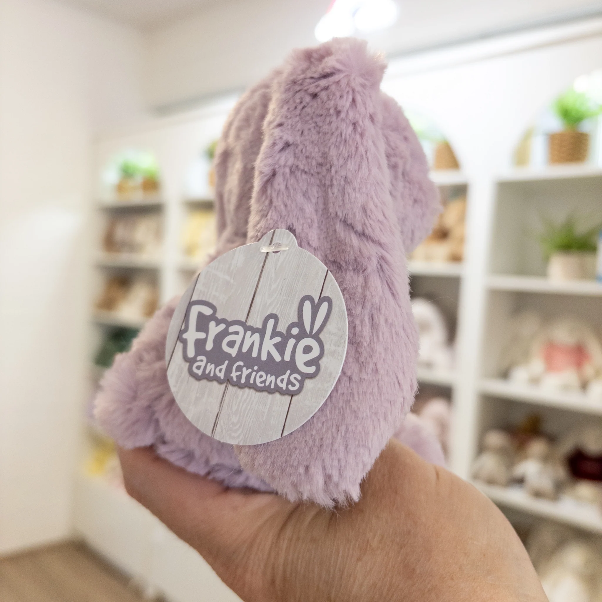 Personalised Tiny Spotty Bunnies 17cm - Lavender - Image 5