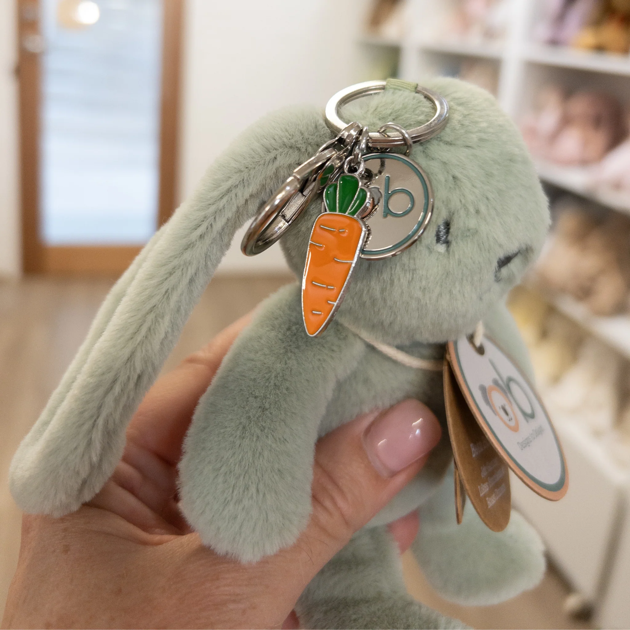 Pre-Stitched "Oliver" Bunny - Sage Beau Bunny OB Designs Bag Charm - Image 3