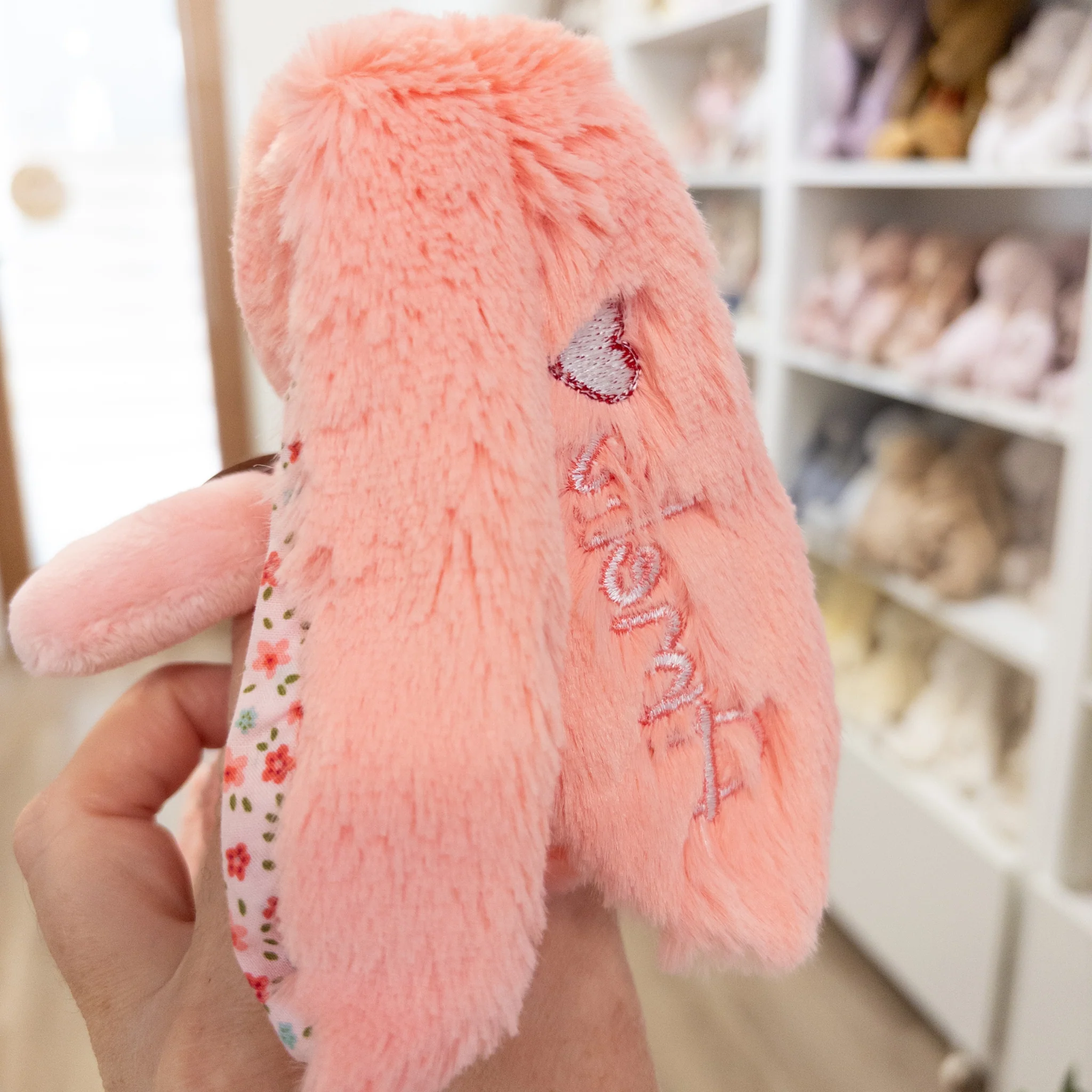 Pre-Stitched "Amelia" Bunny - Small Peach Blossom Frankie Bunnies - Image 3