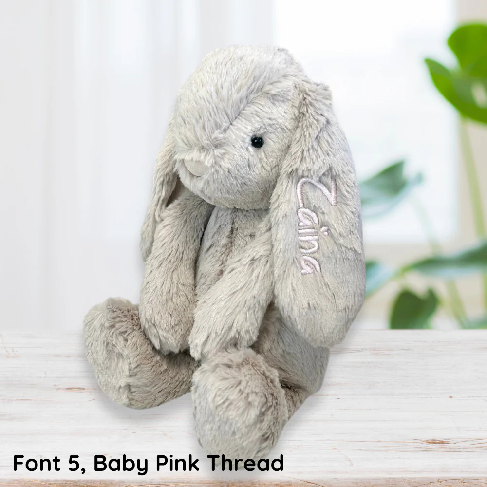 SAME-DAY Personalised Snuggle Bunny & Blanket Hamper - Mauve - Image 7