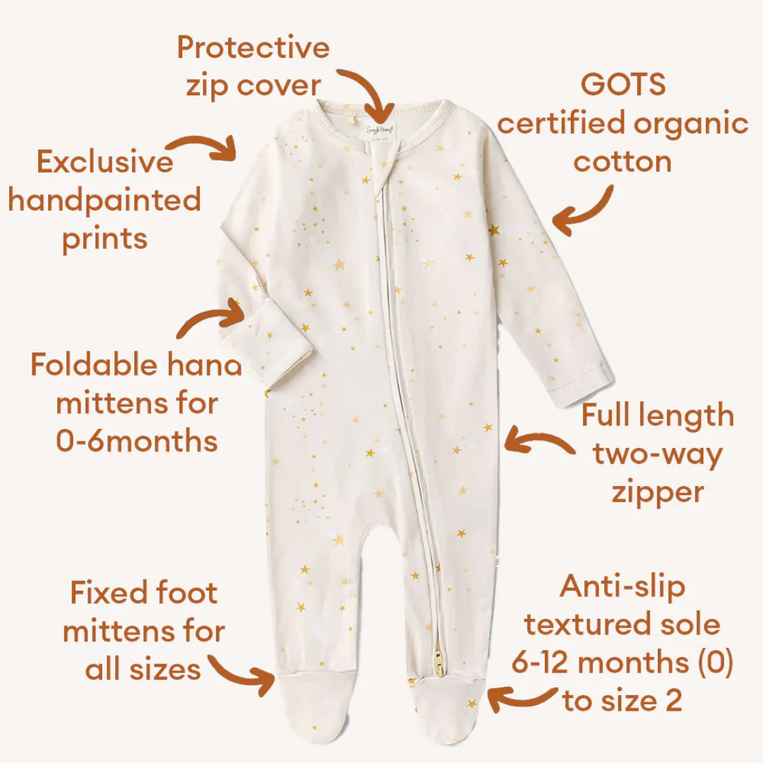 Snuggle Hunny Organic Growsuit - Stardust (0000) - Image 4