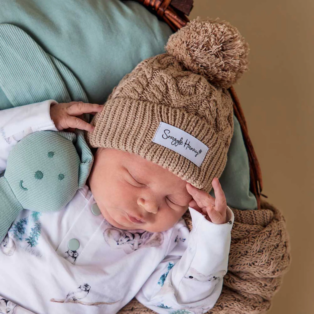 Snuggle Hunny Organic Knit Beanie | Hazelnut - Image 3