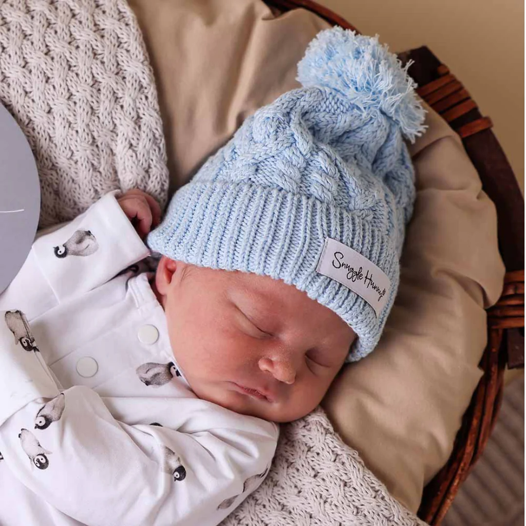 Snuggle Hunny Organic Knit Beanie | Baby Blue - Image 4