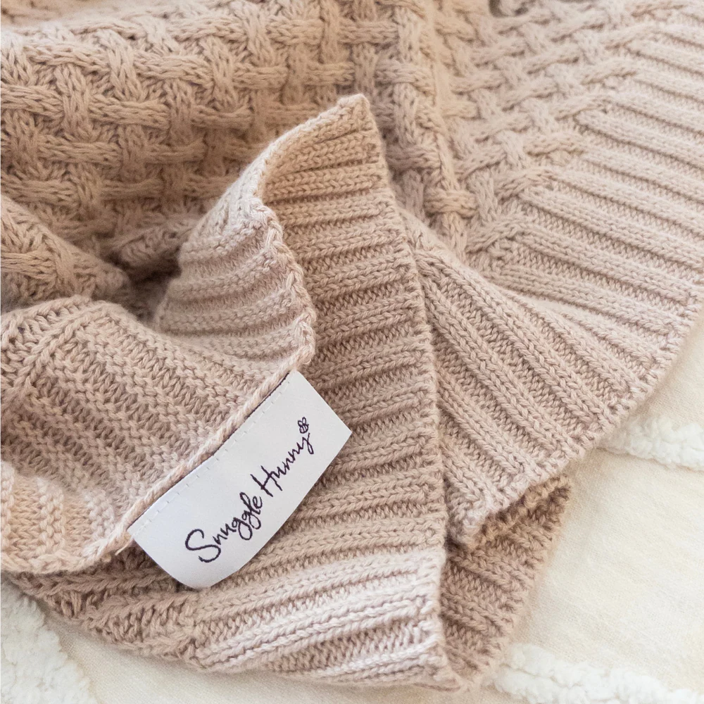 Snuggle Hunny - Personalised Knit Blanket | Hazelnut - Image 3