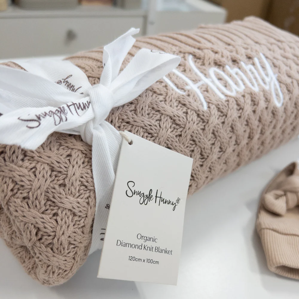 Snuggle Hunny - Personalised Knit Blanket | Hazelnut - Image 7