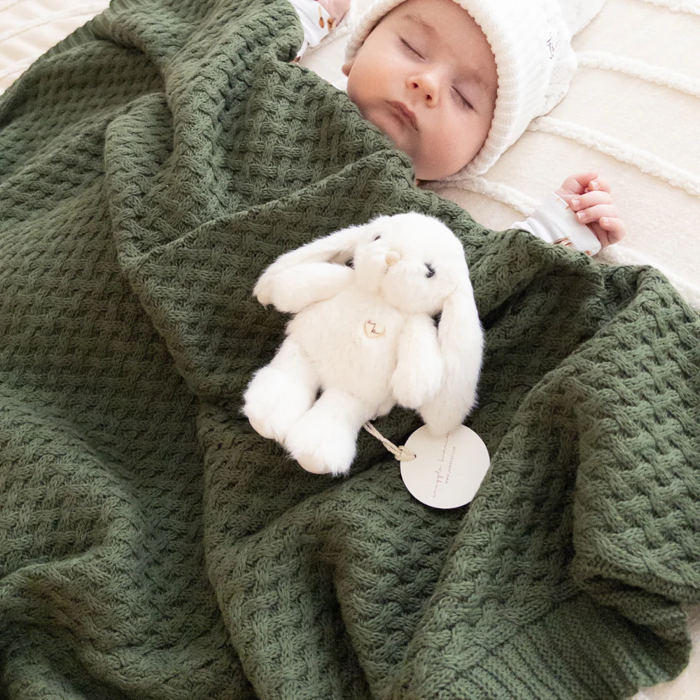 Snuggle Hunny Personalised Baby Blanket | Olive - Image 4
