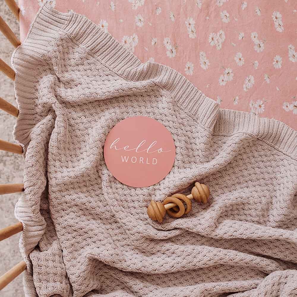 Snuggle Hunny - Personalised Knit Blanket | Warm Grey - Image 6