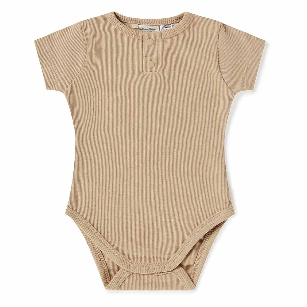 Snuggle Hunny Short Sleeve Bodysuit | Pebble (0000) - Image 3