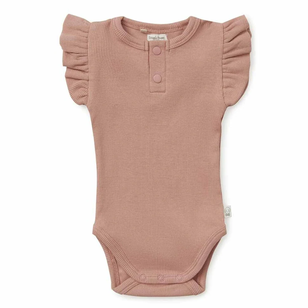 Snuggle Hunny Short Sleeve Bodysuit | Rose - Image 4
